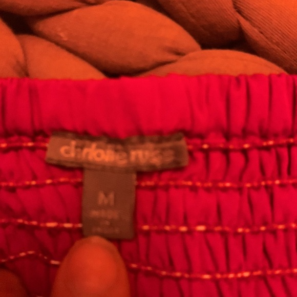 CHARLOTTE RUSSE HOT PINK PEPLUM TUBE TOP SIZE M - Picture 3 of 3